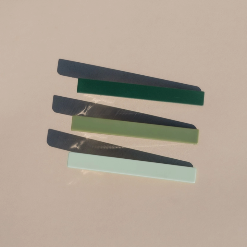 Evie Alligator Hair Clip Set - Greens