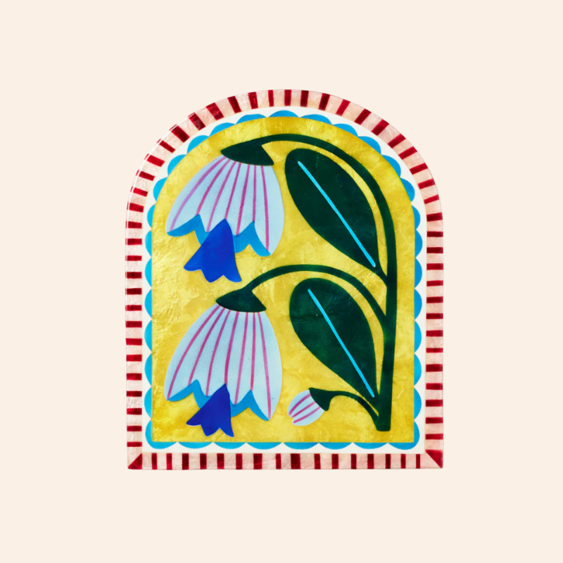 Shell Tile - Striped Floral Arch