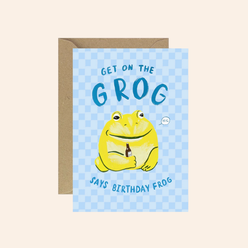 Grog Birthday Frog Card