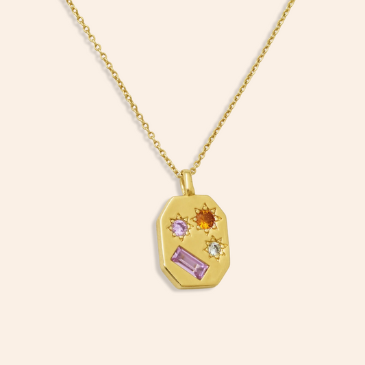Kaleidoscope Disco Necklace - Gold