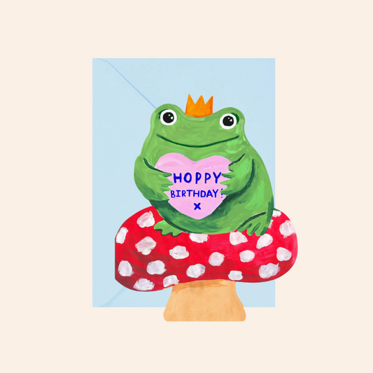 Hoppy Birthday Frog Cut-Out Card