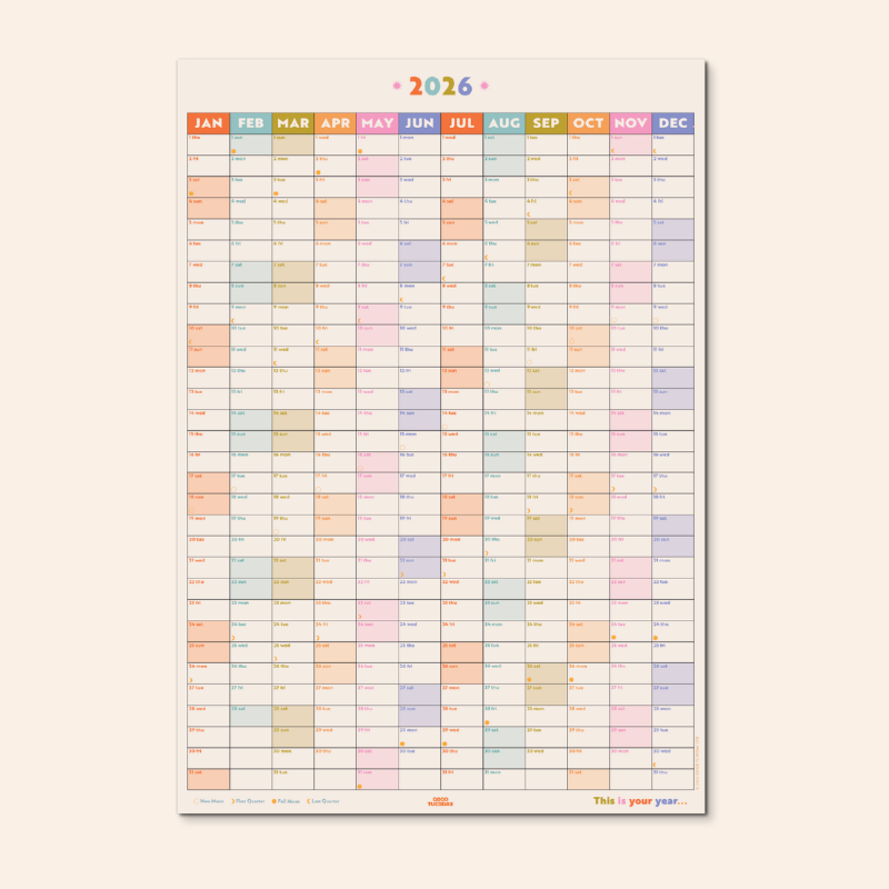 2026 Wall Calendar - Portrait