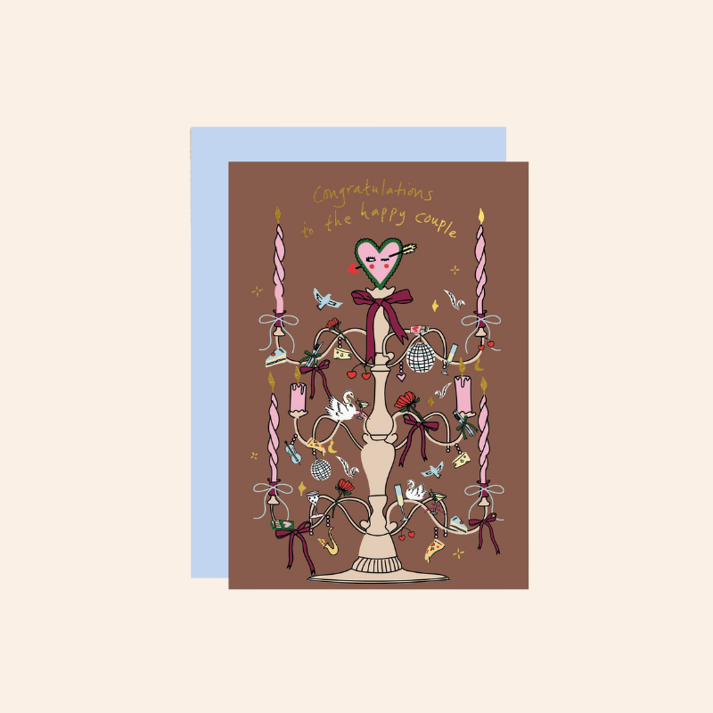 To The Happy Couple Candelabra Card