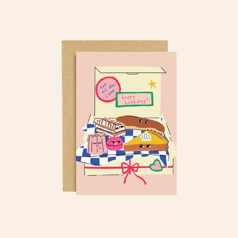 Cake Box Birthday Card