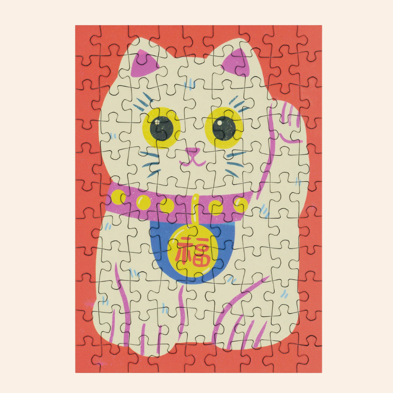 Mini Jigsaw Puzzle - Lucky Cat