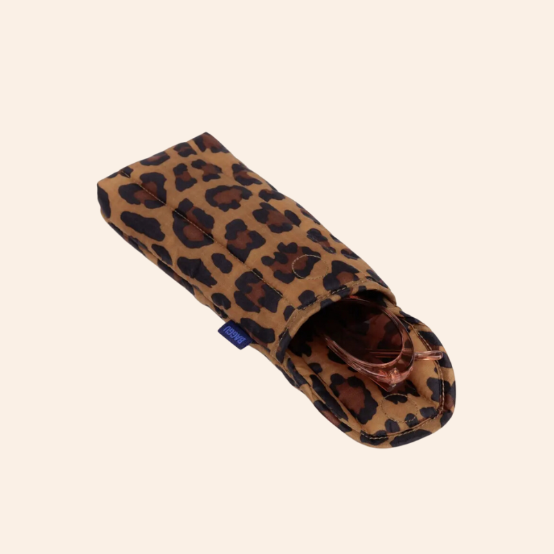 Baggu Puffy Glasses Sleeve - Leopard