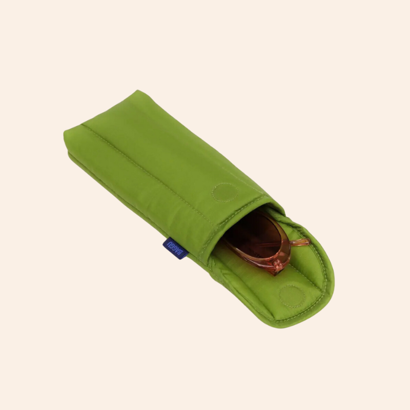 Baggu Puffy Glasses Sleeve - Green Juice