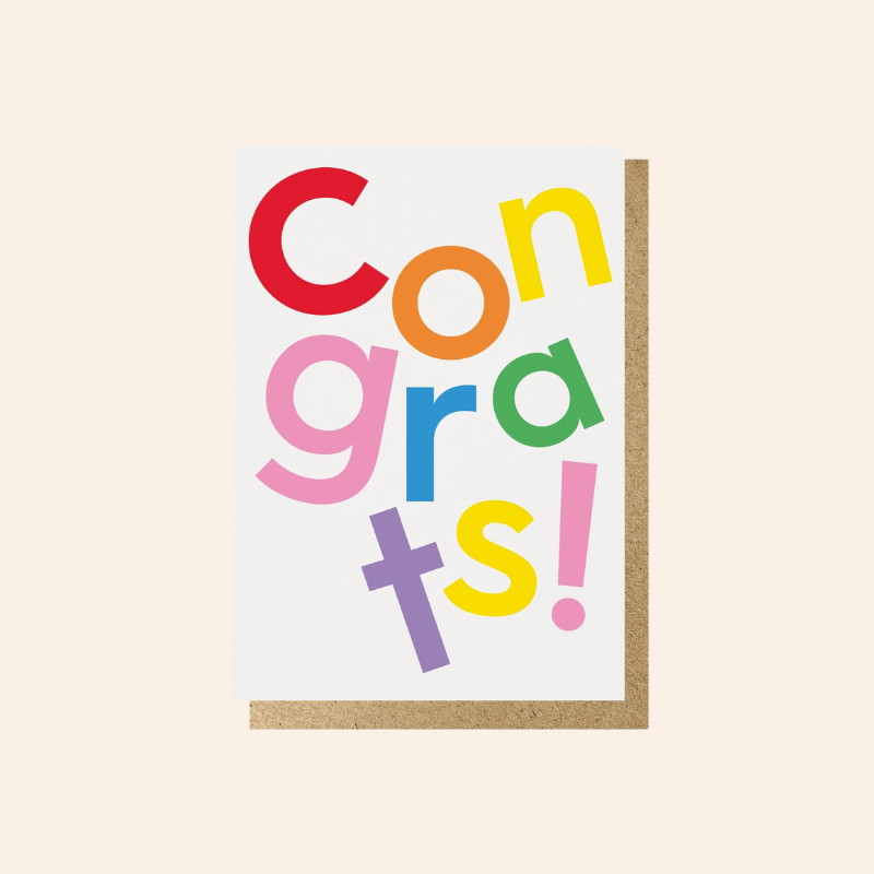 Congrats Rainbow Card