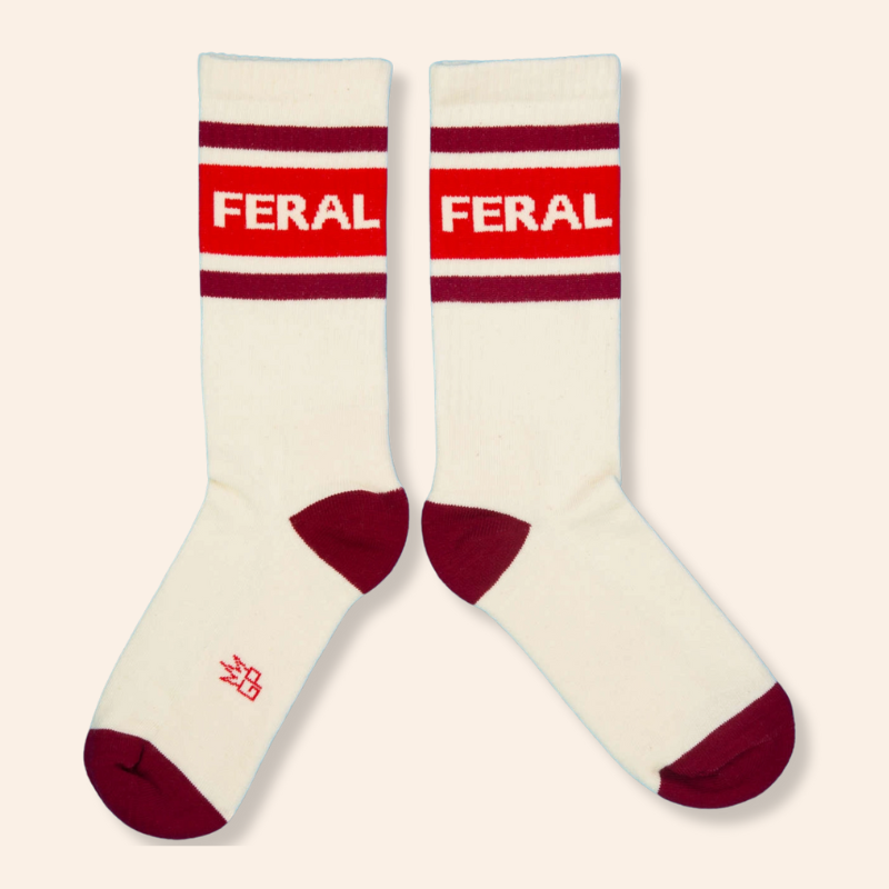Ribbed Crew Socks - Feral