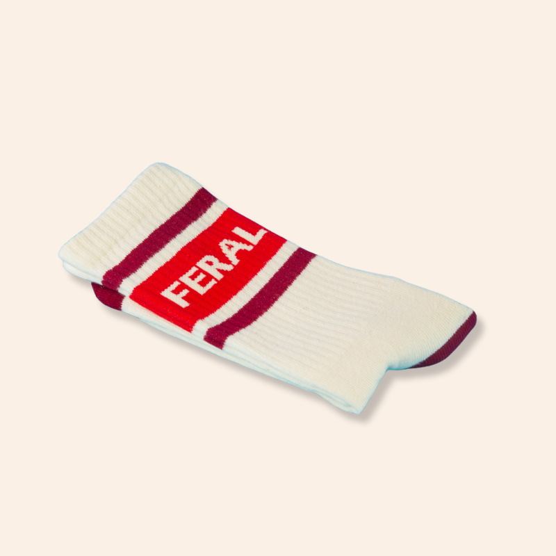 Ribbed Crew Socks - Feral