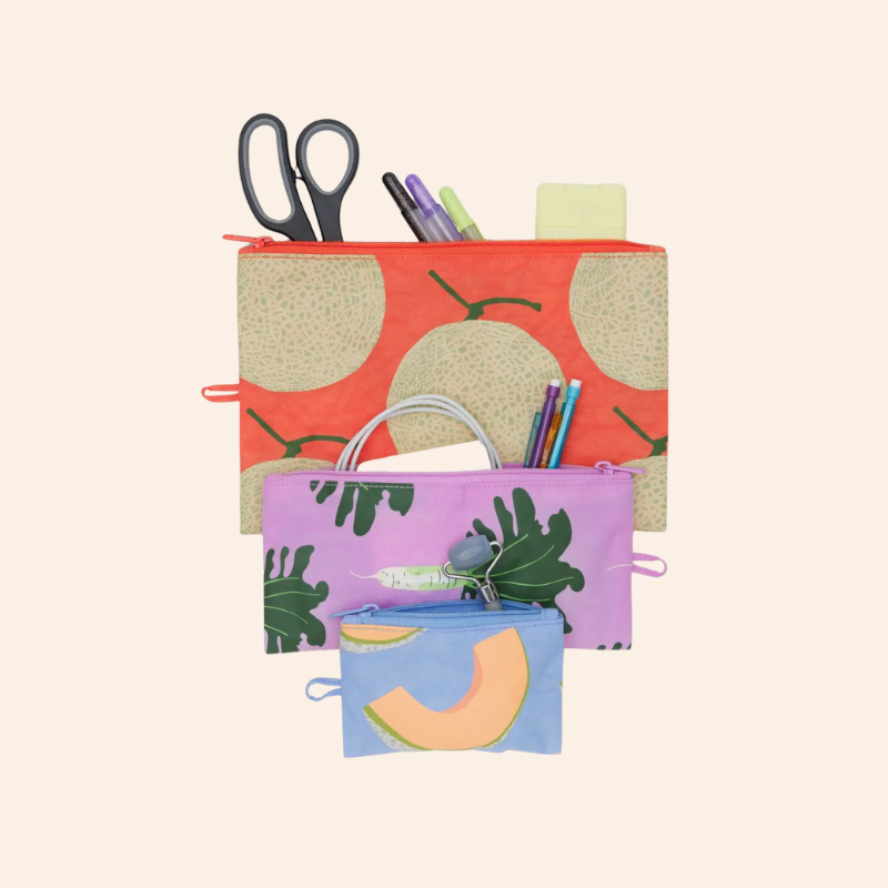 Baggu Flat Pouch Set - Japanese Produce