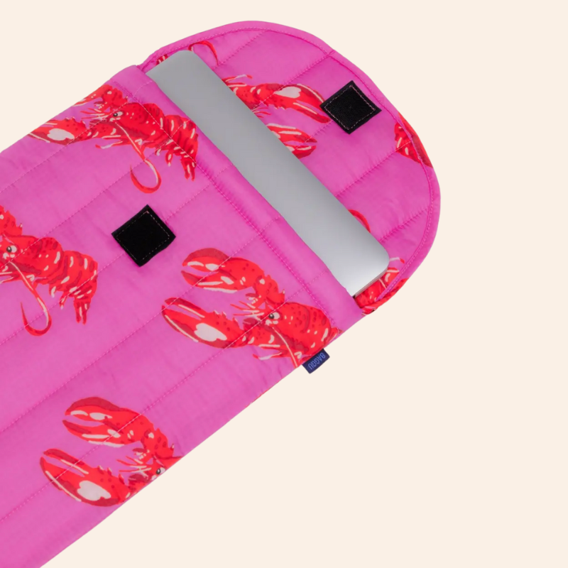 Baggu Laptop Sleeve - Pink Lobster