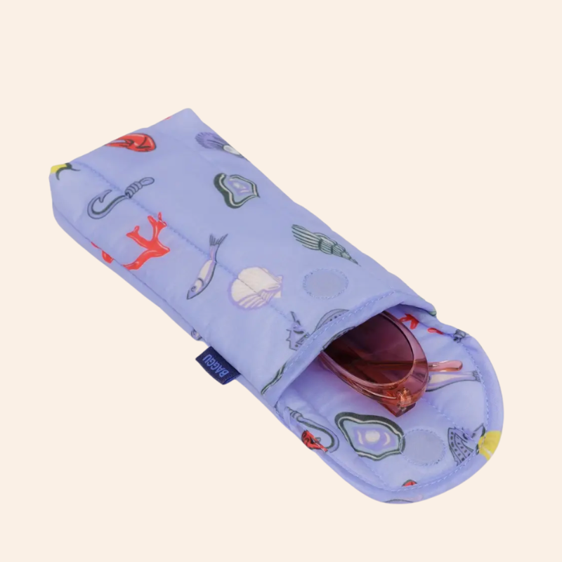 Baggu Puffy Glasses Sleeve - Sea Charms