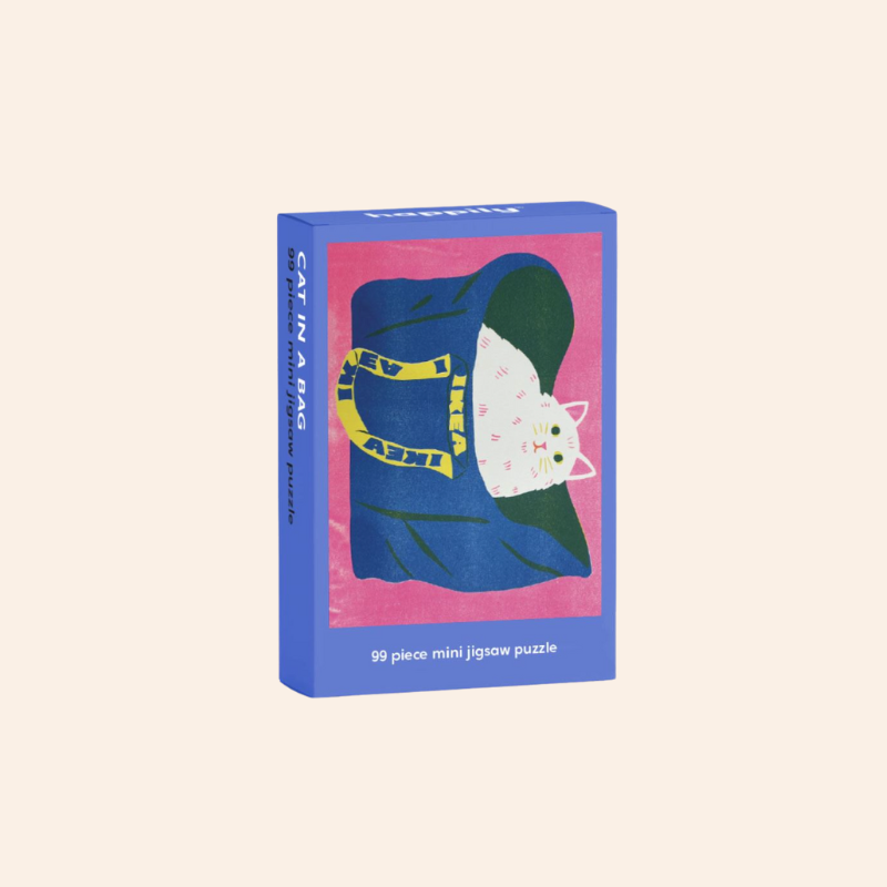 Mini Jigsaw Puzzle - Cat in a Bag