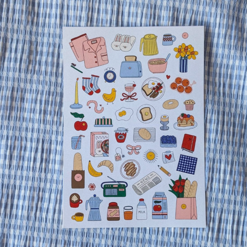 Sticker Sheet - Breakfast Table