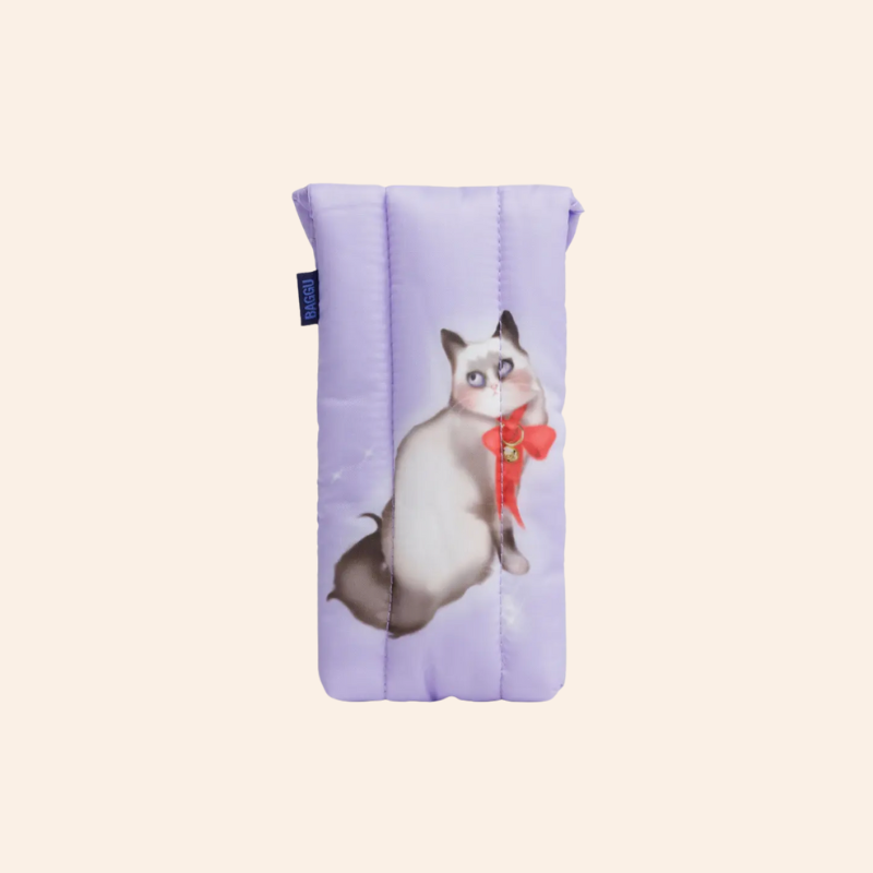 Baggu Puffy Glasses Sleeve - Fancy Cats