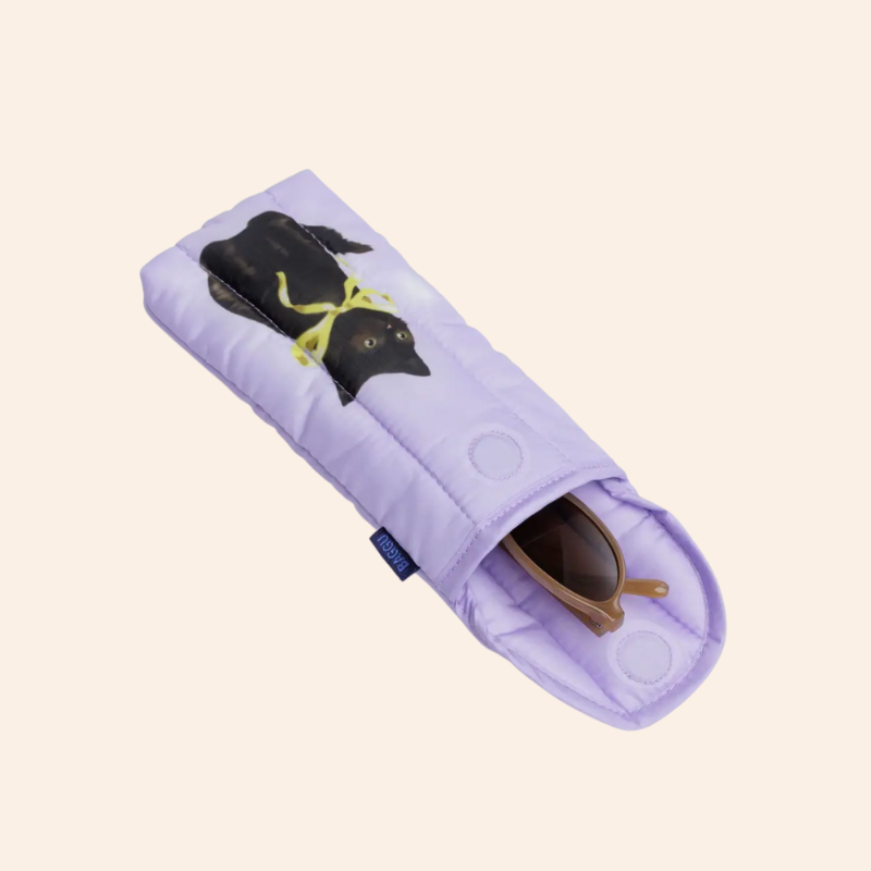 Baggu Puffy Glasses Sleeve - Fancy Cats