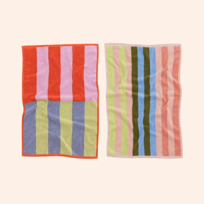 Baggu Hand Towels - Pool Stripe Mix