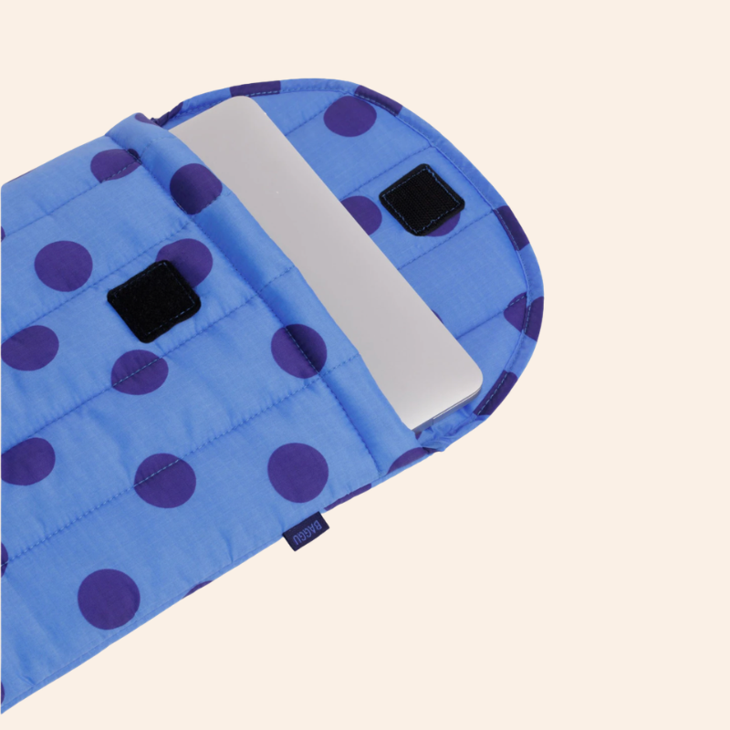 Baggu Laptop Sleeve - Blue Polka Dot