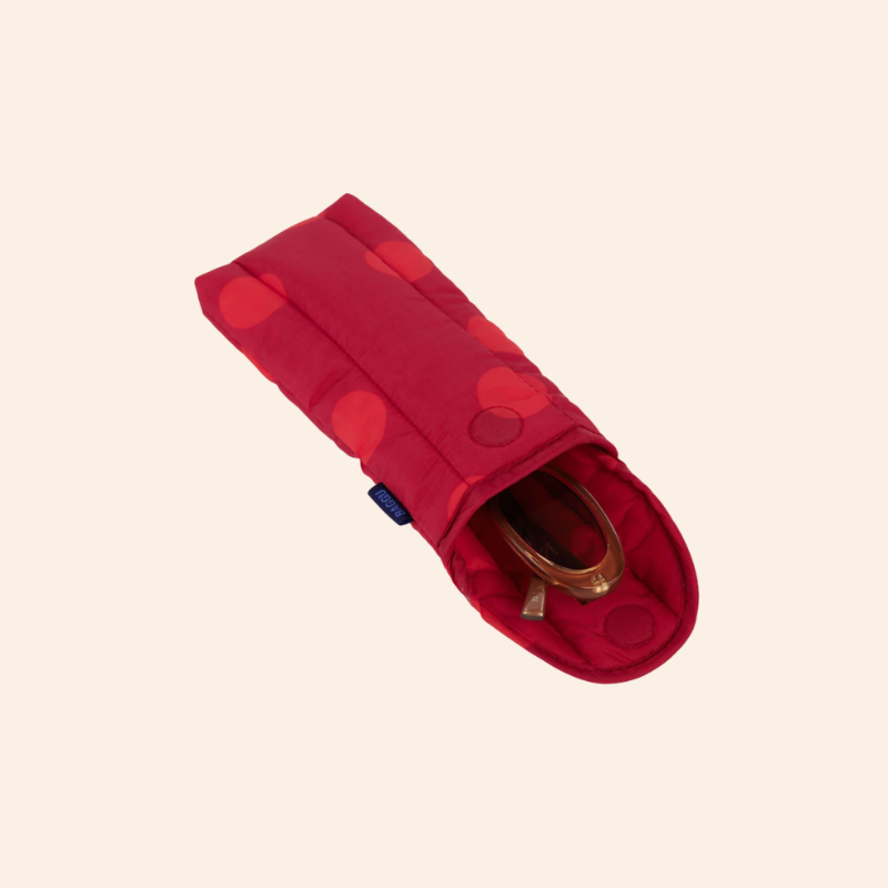 Baggu Puffy Glasses Sleeve - Red Polka Dot