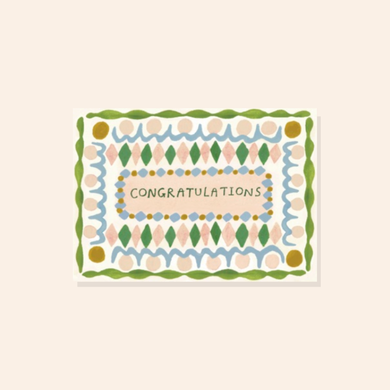Congratulations Patterned Card