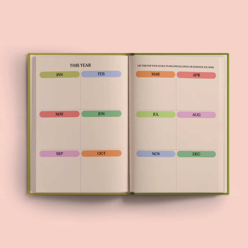 2026 Diary - Pistachio Stripe