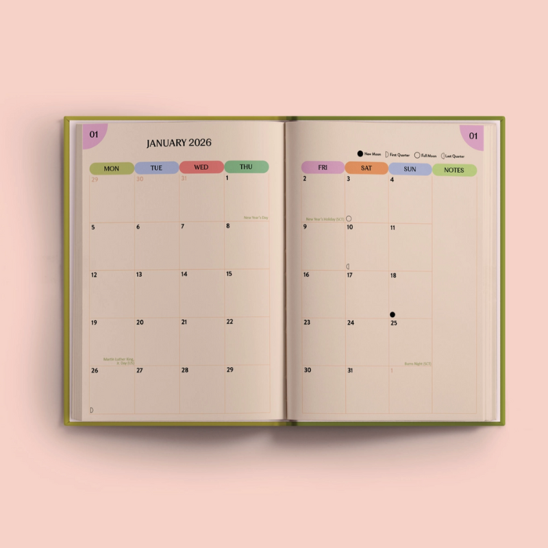 2026 Diary - Pistachio Stripe