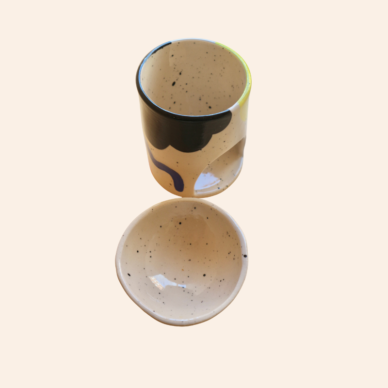 Ceramic Oil Burner - Abstract Shapes