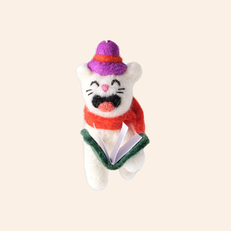Wrap Felt Decoration - Cat Caroller