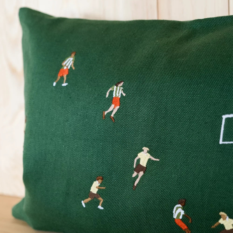 Soccer Embroidered Cushion