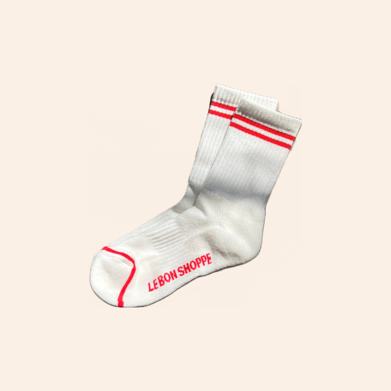 Boyfriend Socks - Clean White