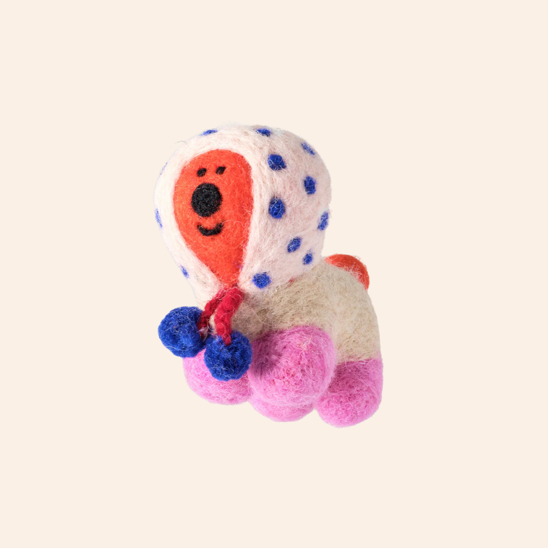 Wrap Felt Decoration - Pom Pom Pup
