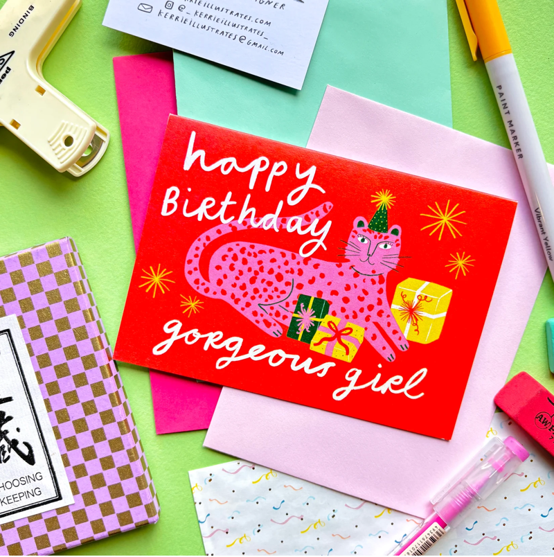 Gorgeous Girl Leopard Card
