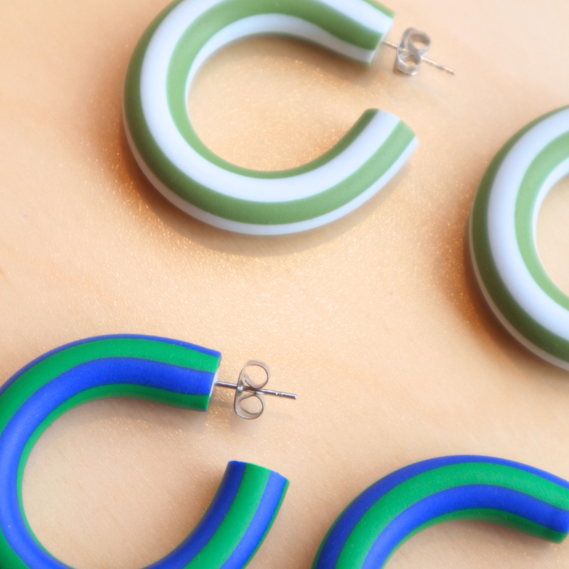 Toothpaste Striped Hoops