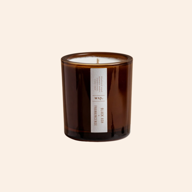 Amber Candle - Black Ash & Frankincense