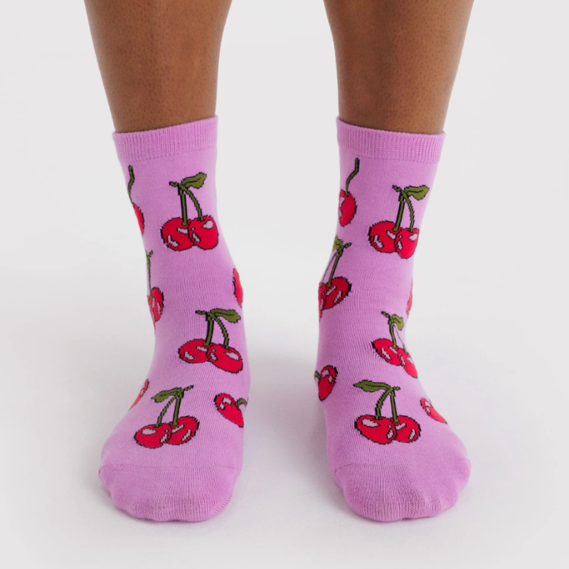 Baggu Crew Socks - Cherries