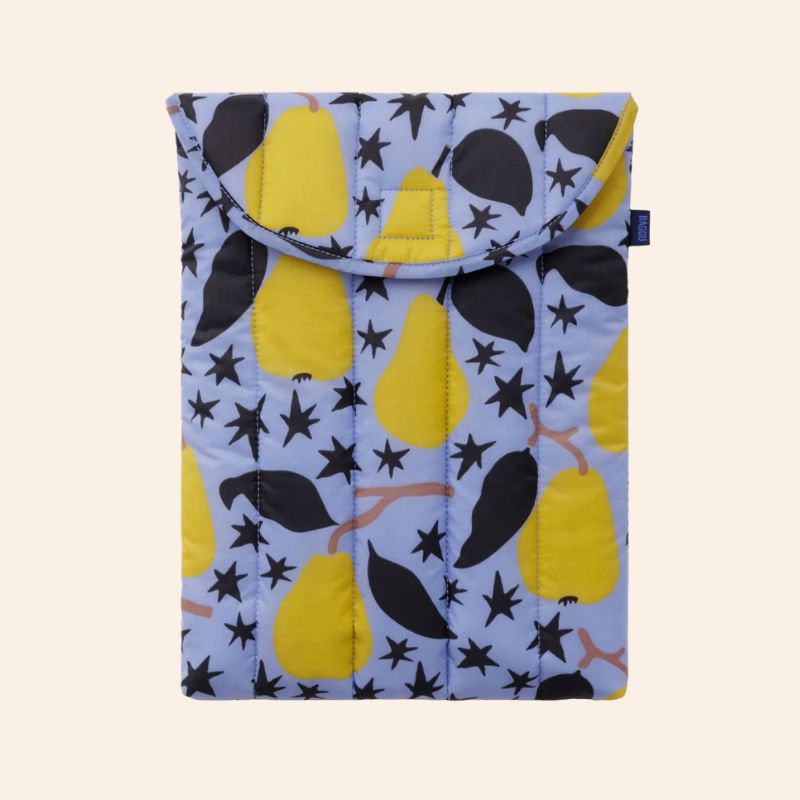 Puffy Laptop Sleeve - Golden Pears