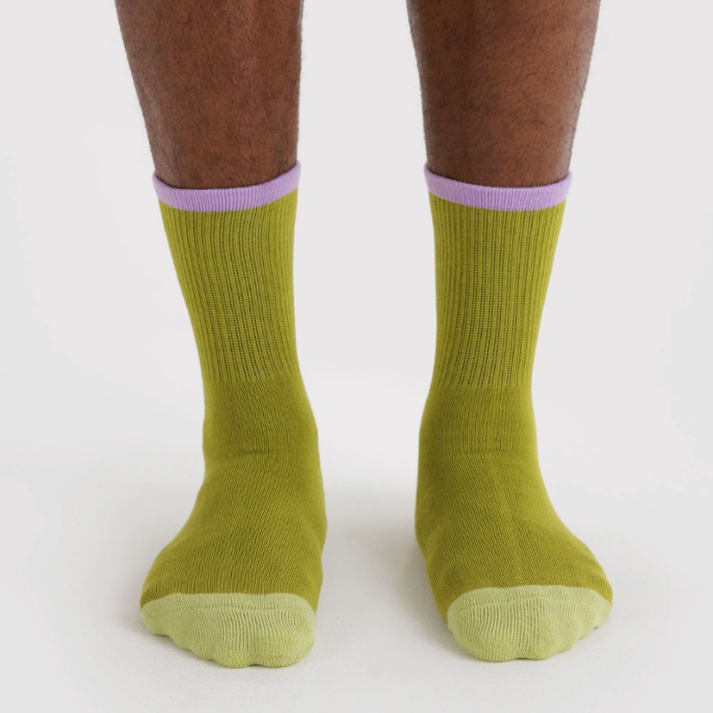 Baggu Ribbed Socks - Olive Mix