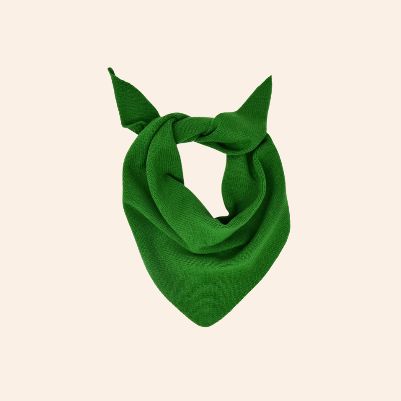 Triangle Neck Scarf - Grass Green