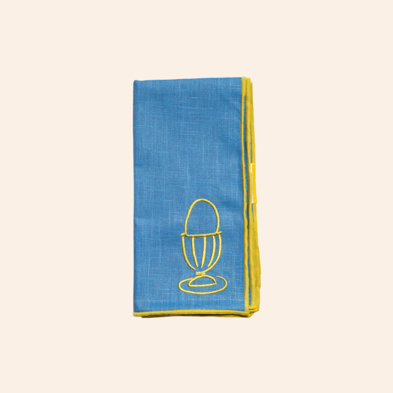Embroidered Napkins - Egg