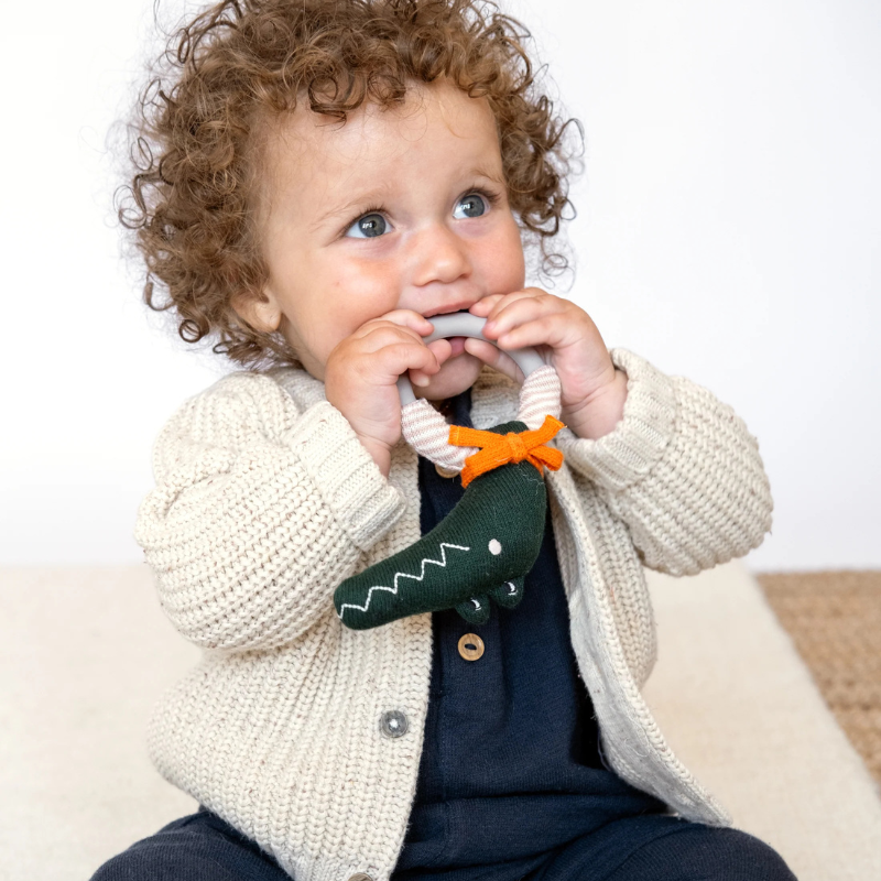 Teething Rattle - Crocodile