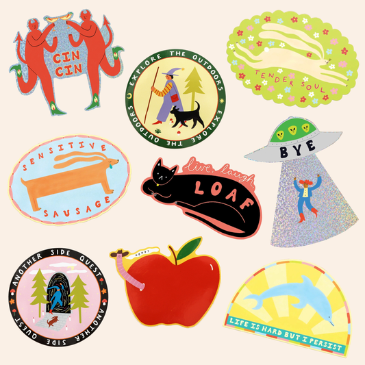 Little Black Cat Stickers
