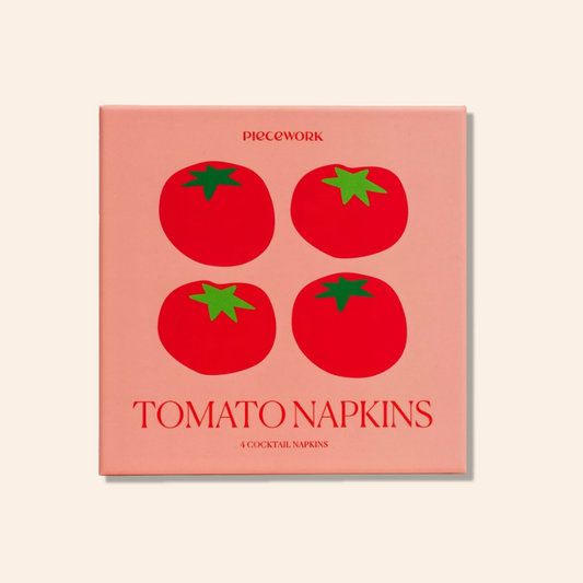 S/4 Cocktail Napkins - Tomato