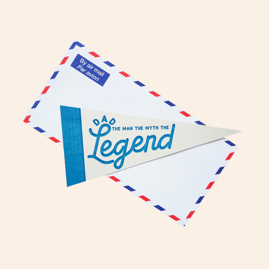 Dad The Legend Pennant Card