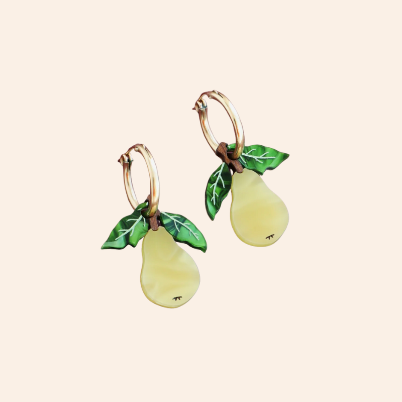 Wolf & Moon - Pear Hoops