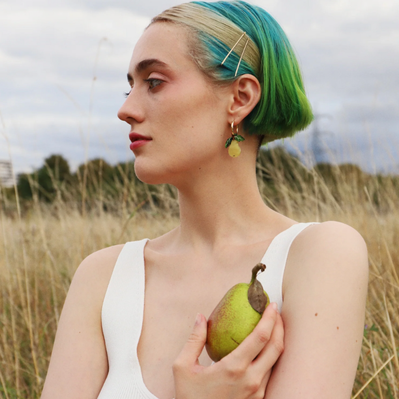 Wolf & Moon - Pear Hoops