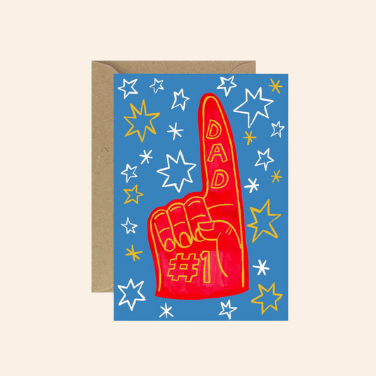 Foam Finger Dad Card