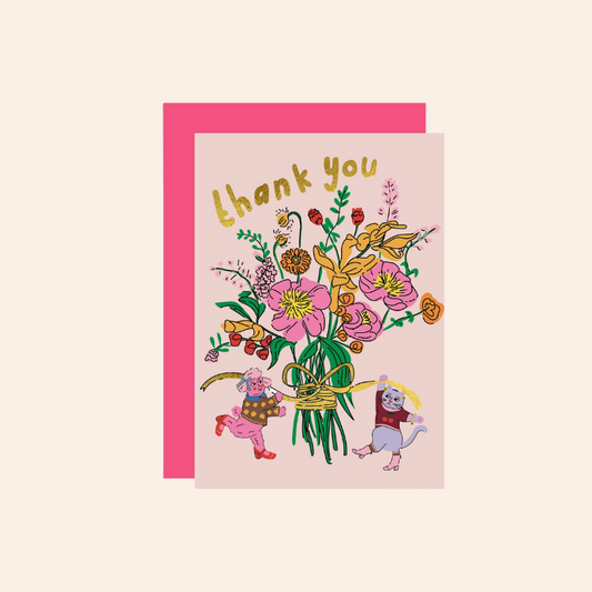 Thank You Floral Bunch Card