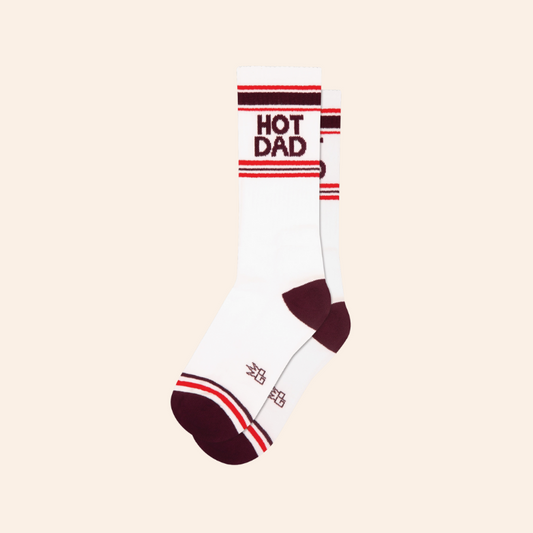 Ribbed Crew Socks - Hot Dad
