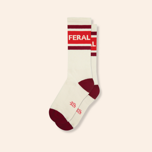 Ribbed Crew Socks - Feral